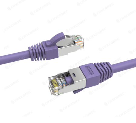 کابل پچ Cat.6A STP 26AWG با روکش PVC رنگ بنفش 2 متر - کابل پچ Cat.6A 26AWG رنگ بنفش با تأیید UL
